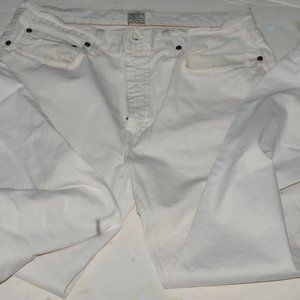 J CREW WHITE JEANS;  Size = 32 X 30
